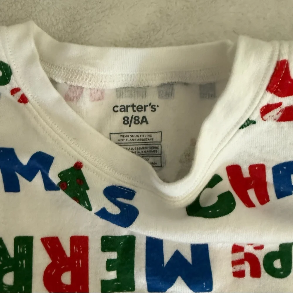 Carters 2-Piece Christmas 100% Snug Fit Cotton PJs 8